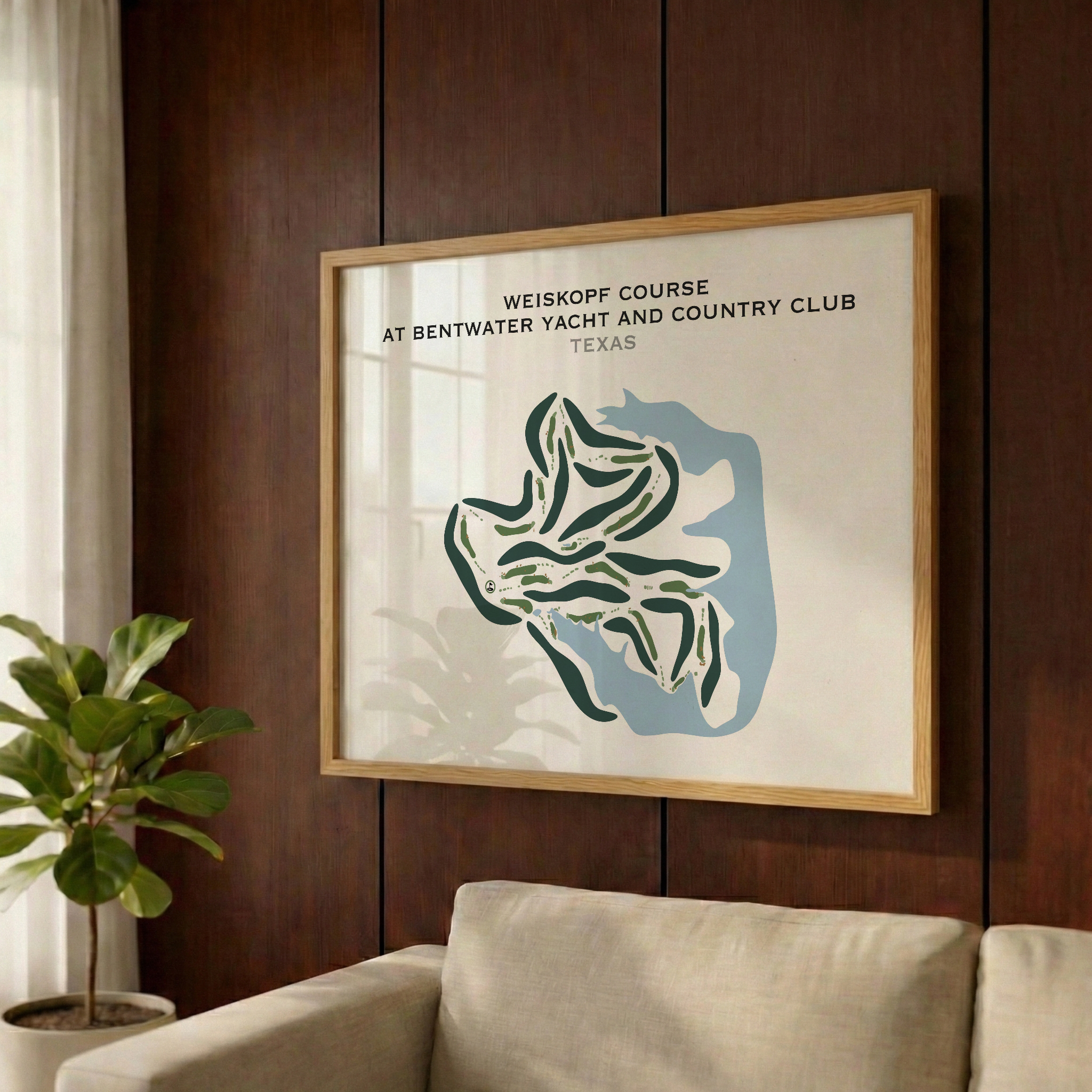 Weiskopf Course at Bentwater Yacht & Country Club, Texas - Printed Golf Courses