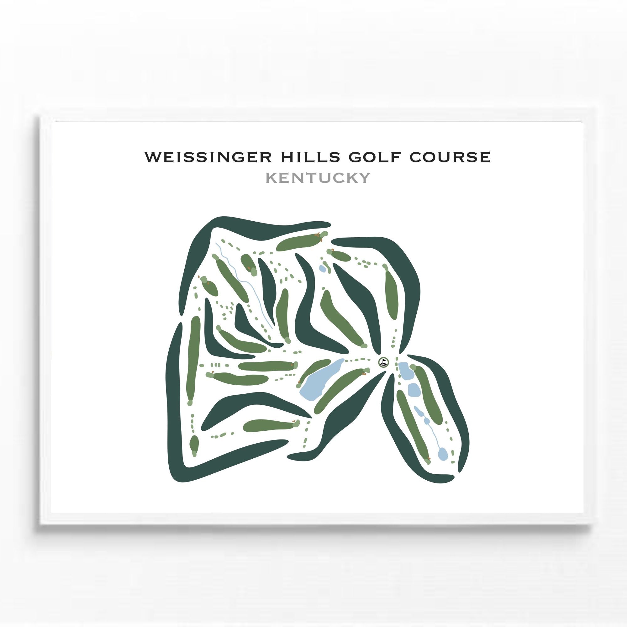 Weissinger Hills Golf Course, Kentucky - Printed Golf Courses