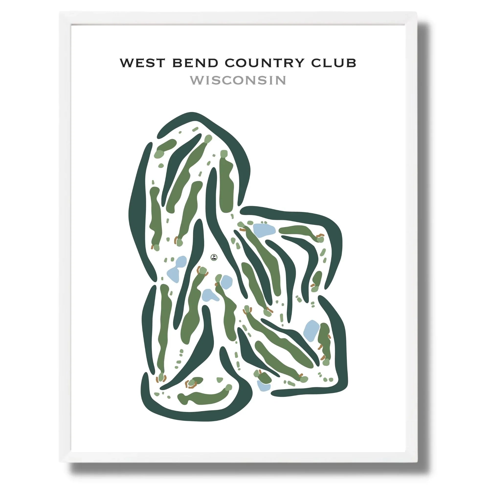 West Bend Country Club, Wisconsin - Printed Golf Courses