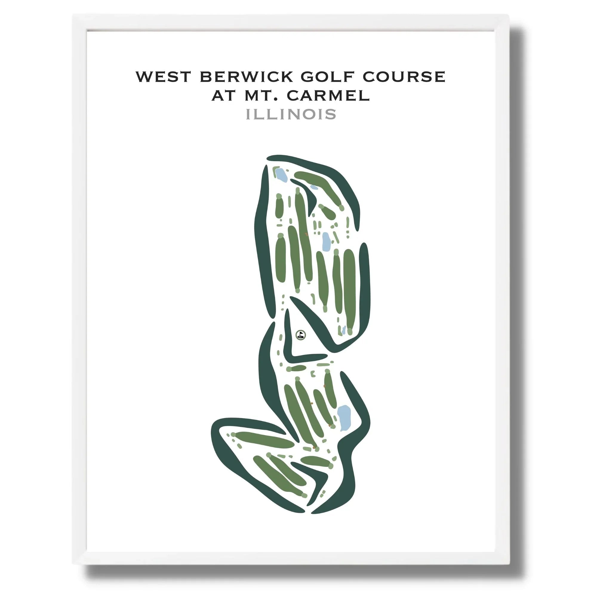West Berwick Golf Course at Mt. Carmel, Illinois - Printed Golf Courses