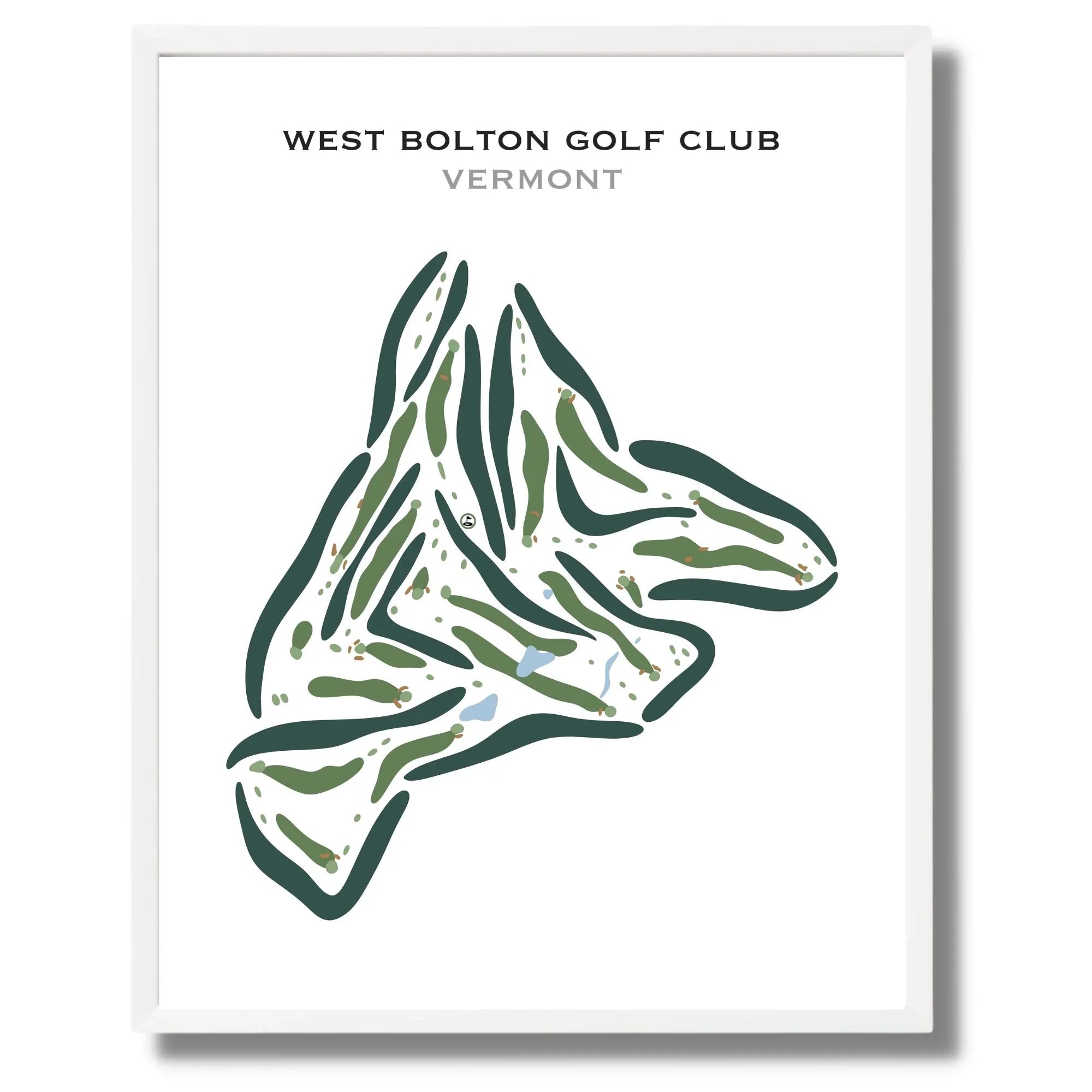 West Bolton Golf Club, Vermont - Printed Golf Courses