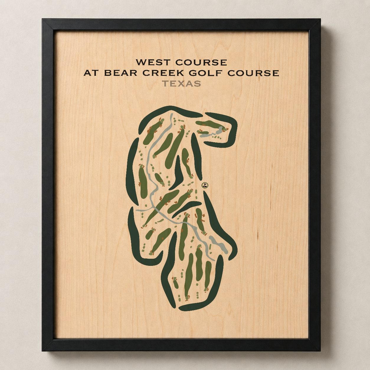 West Course at Bear Creek Golf Club, Texas - Printed Golf Courses