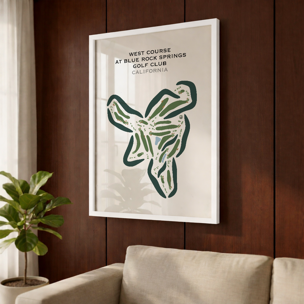 West Course at Blue Rock Springs Golf Course, California - Printed Golf Courses