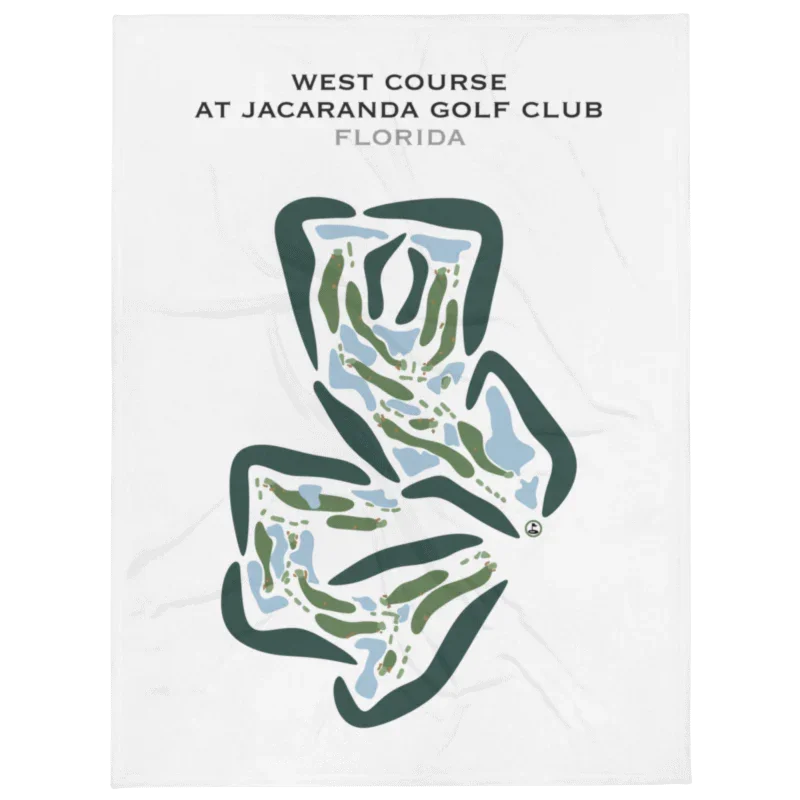 West Course at Jacaranda Golf Club, Florida - Printed Golf Courses