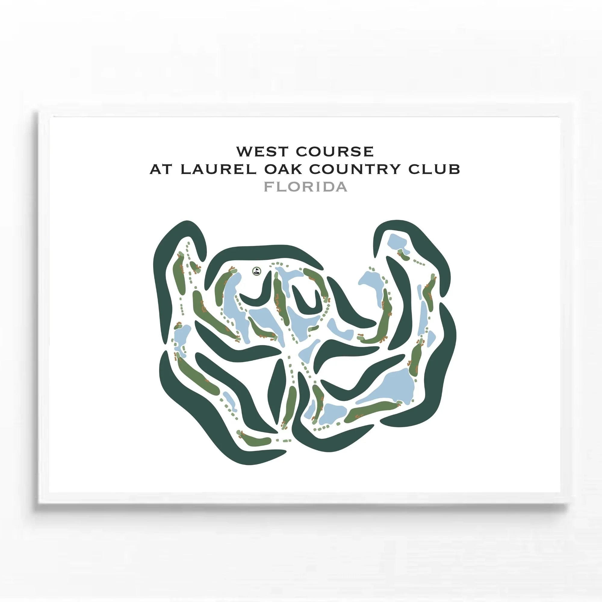 West Course at Laurel Oak Country Club, Florida - Printed Golf Courses
