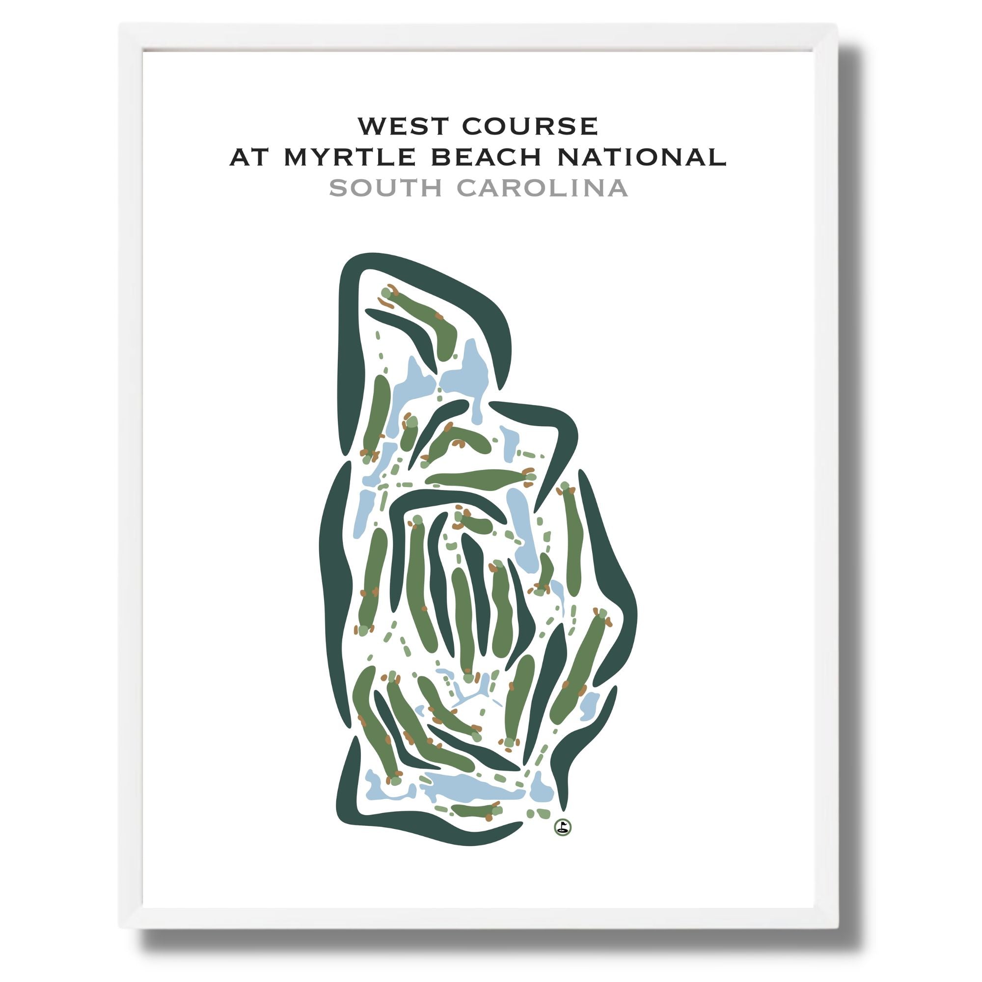 West Course at Myrtle Beach National, South Carolina - Printed Golf Courses