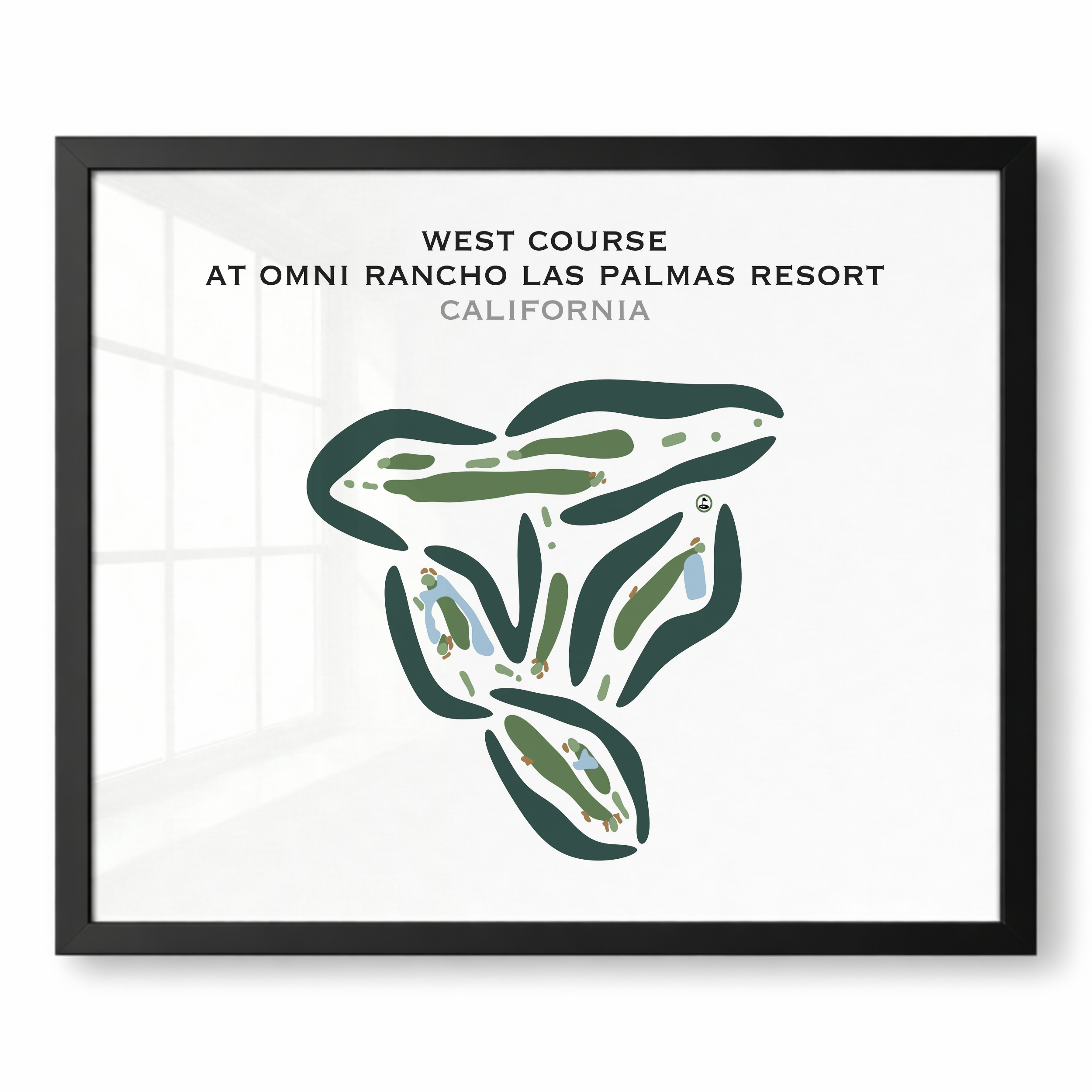 West Course at Omni Rancho Las Palmas Resort, California - Printed Golf Courses