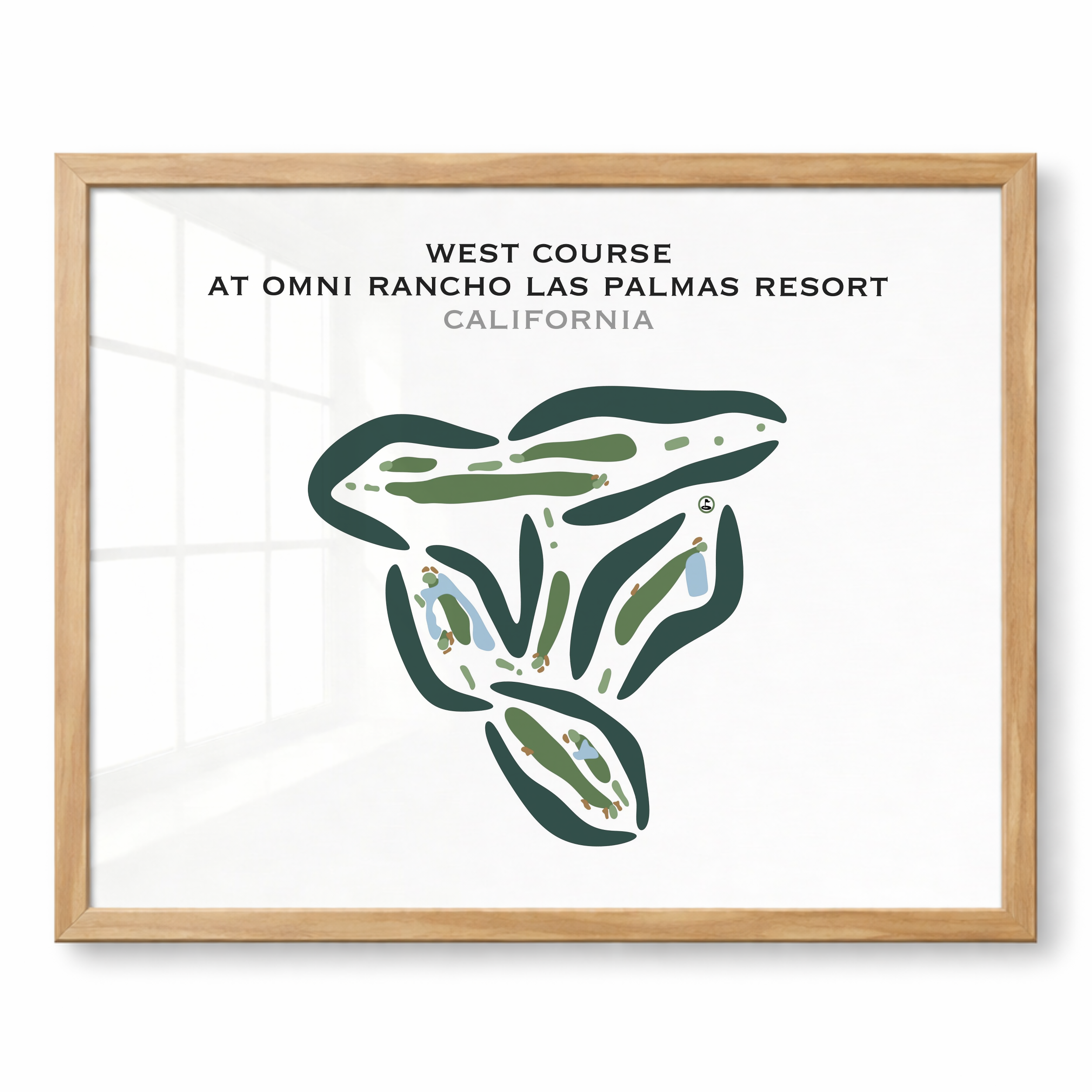 West Course at Omni Rancho Las Palmas Resort, California - Printed Golf Courses