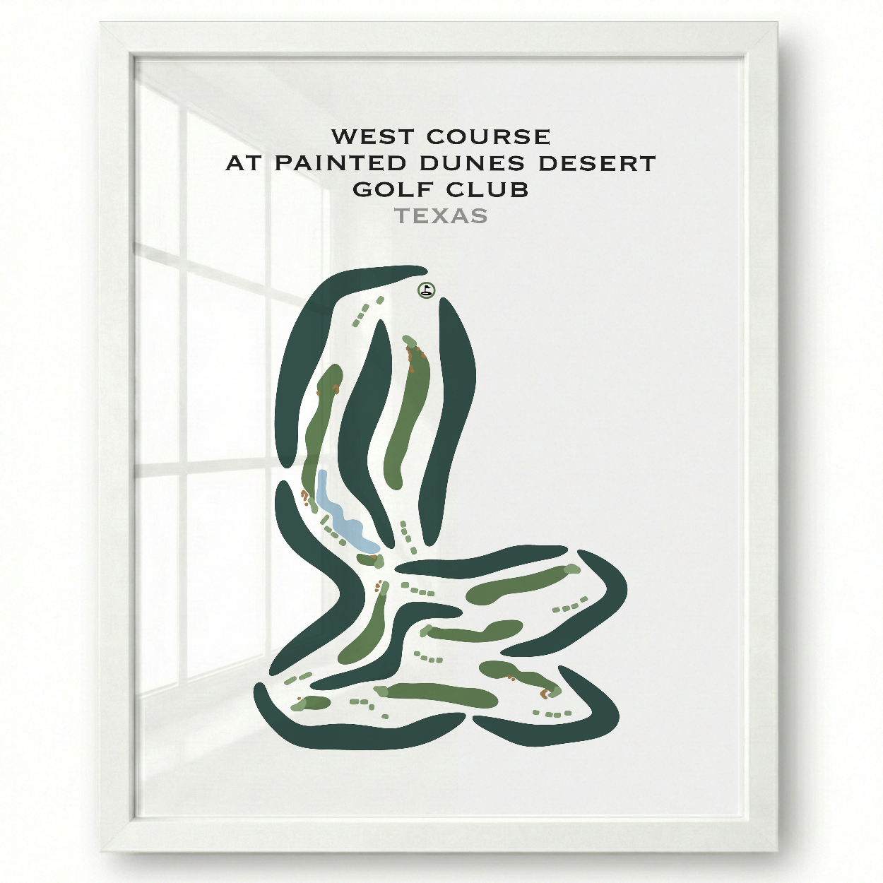 West Course at Painted Dunes Desert Golf Course, Texas - Printed Golf Courses