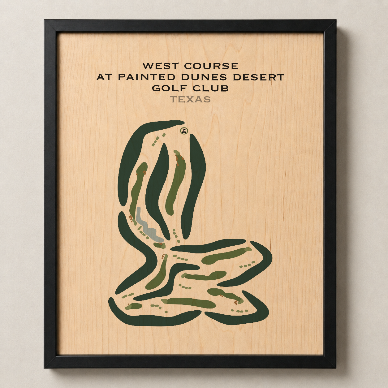 West Course at Painted Dunes Desert Golf Course, Texas - Printed Golf Courses