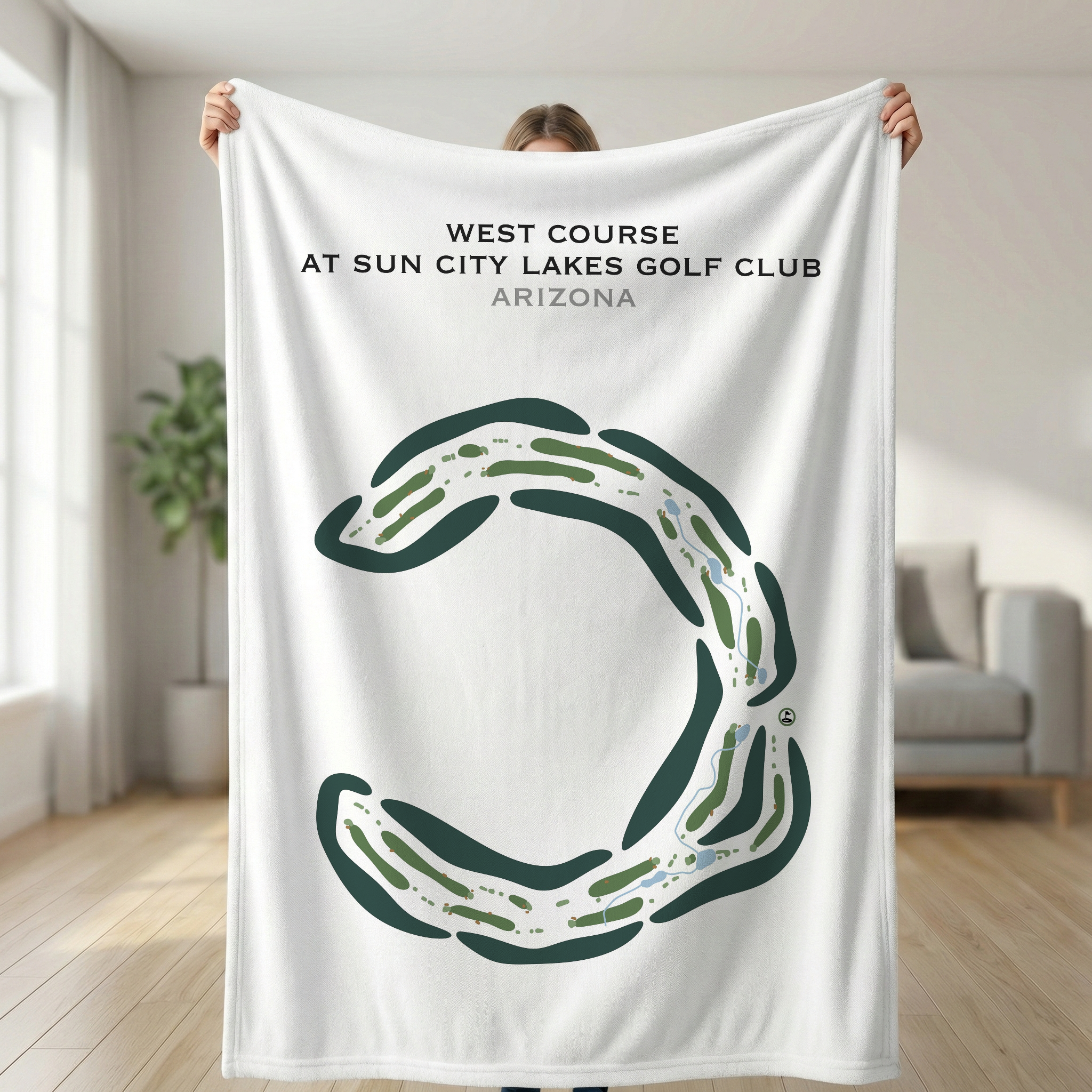 West Course at Sun City Lakes Golf Club, Arizona - Printed Golf Courses