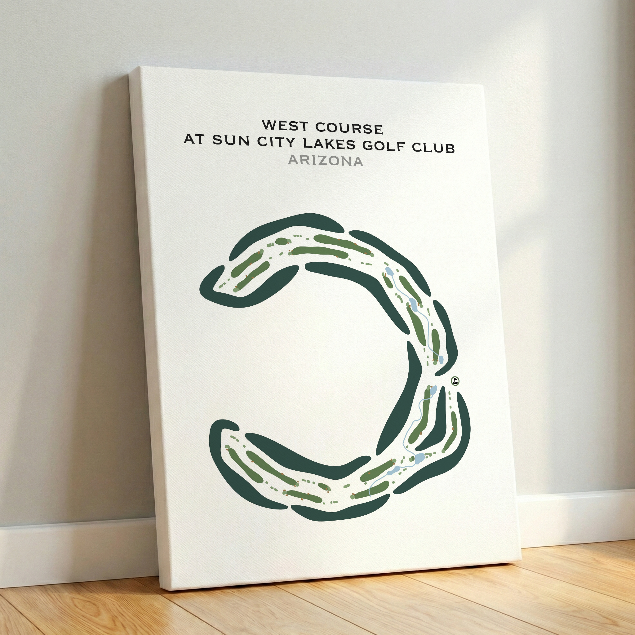 West Course at Sun City Lakes Golf Club, Arizona - Printed Golf Courses