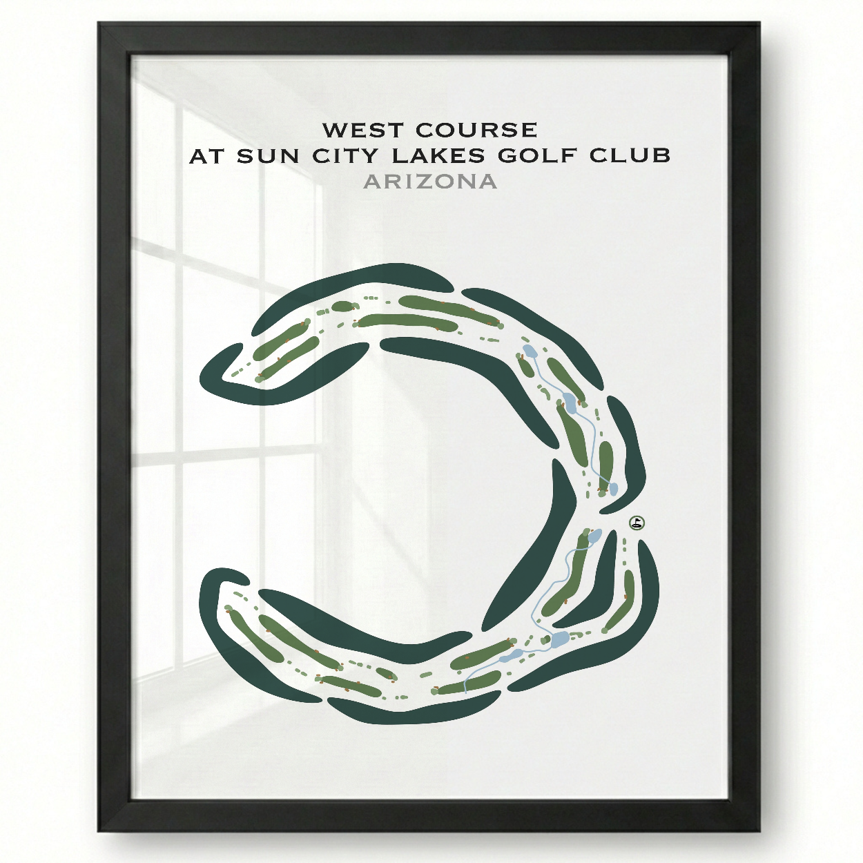 West Course at Sun City Lakes Golf Club, Arizona - Printed Golf Courses