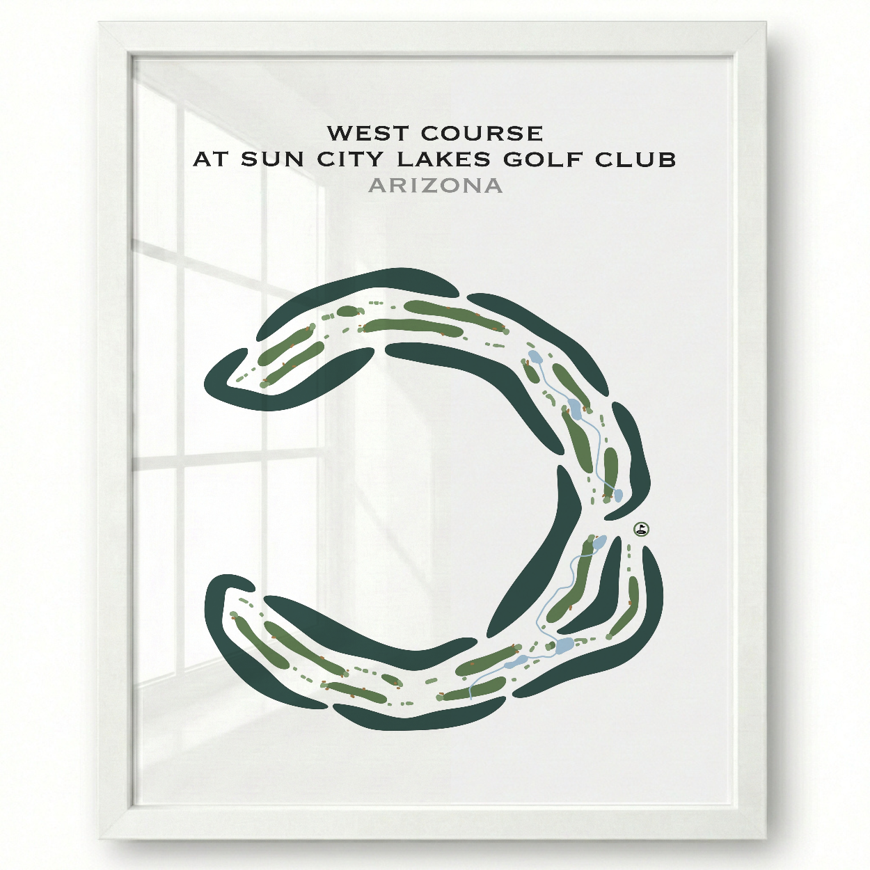 West Course at Sun City Lakes Golf Club, Arizona - Printed Golf Courses