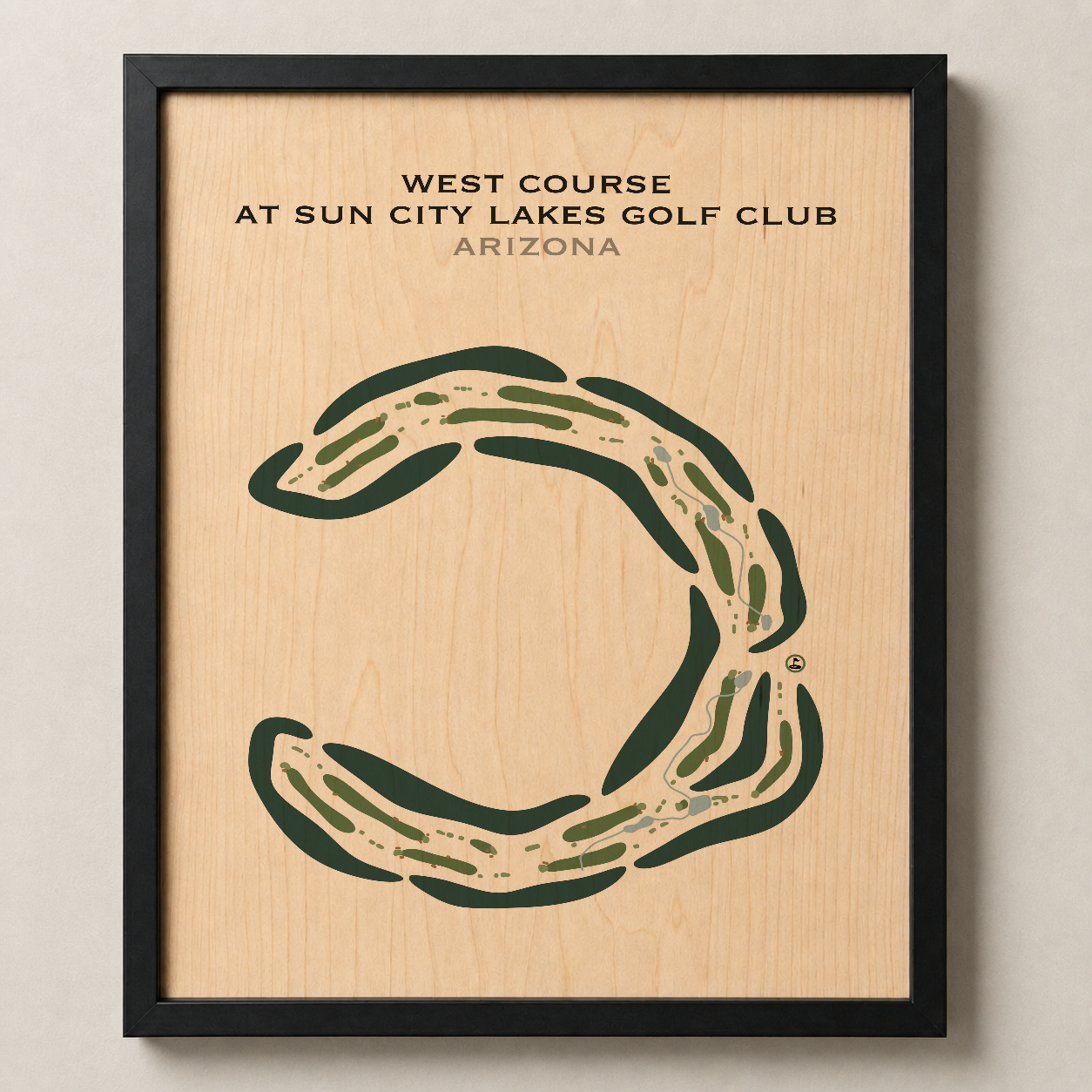West Course at Sun City Lakes Golf Club, Arizona - Printed Golf Courses