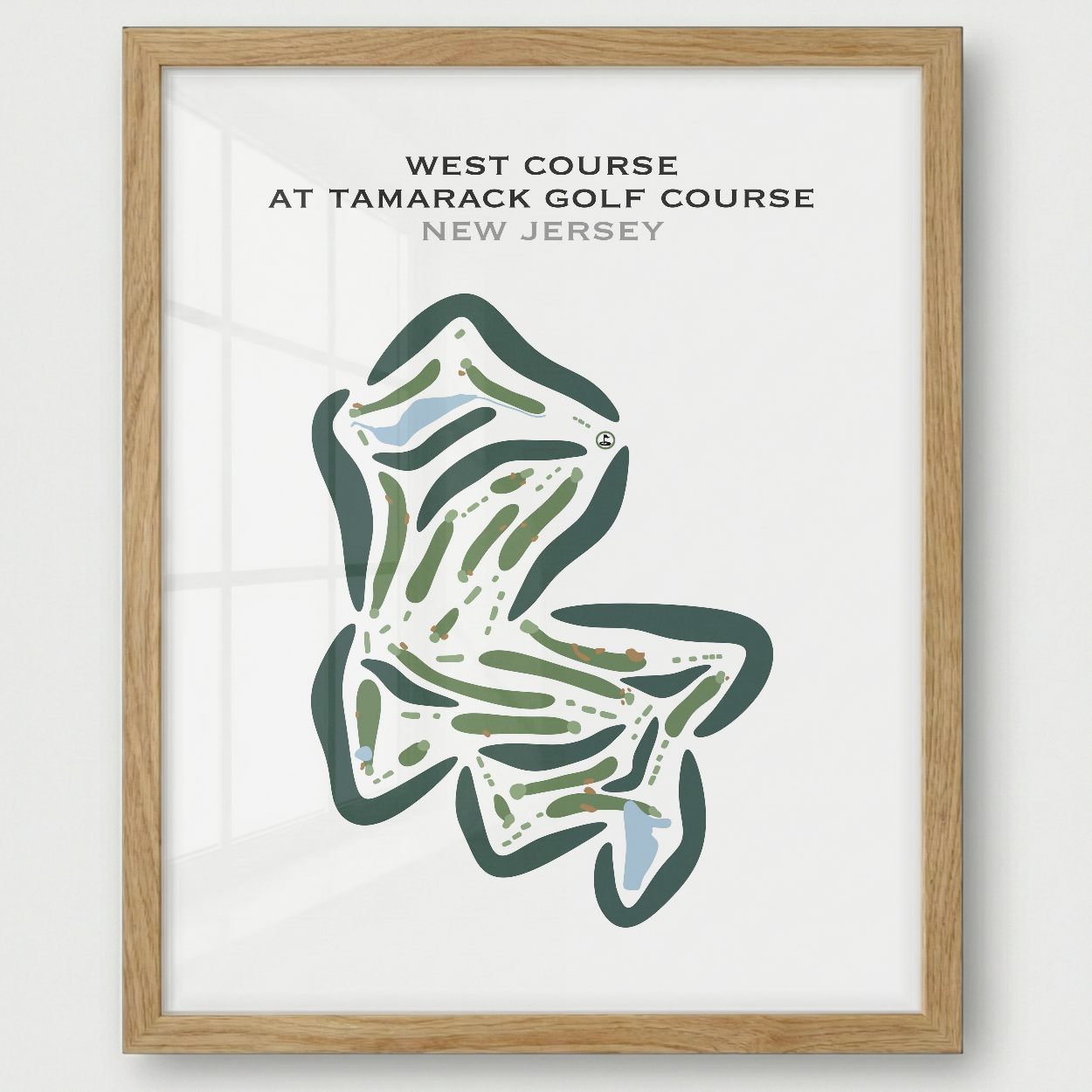 West Course at Tamarack Golf Course, New Jersey - Printed Golf Courses