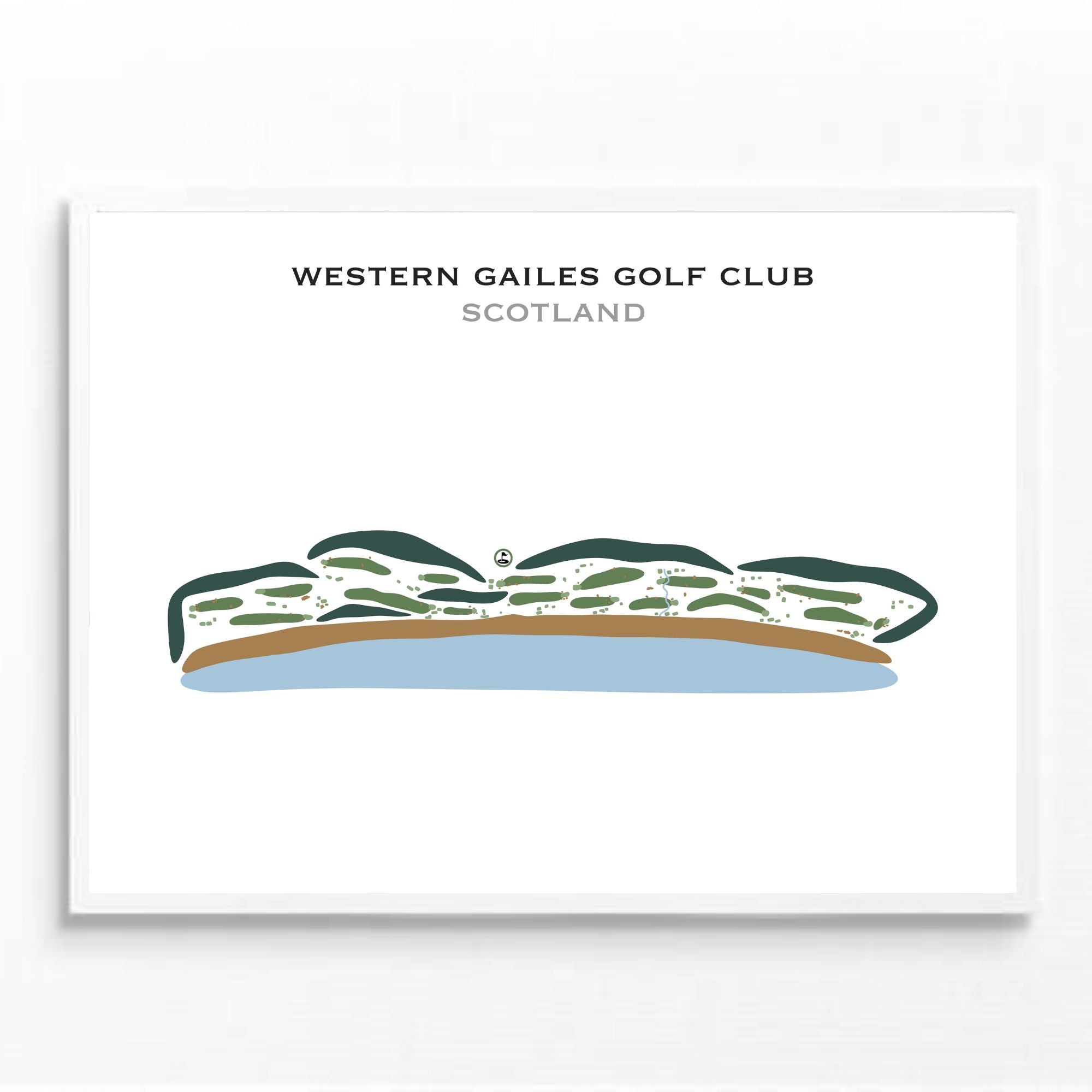 Western Gailes Golf Club, Scotland - Printed Golf Courses