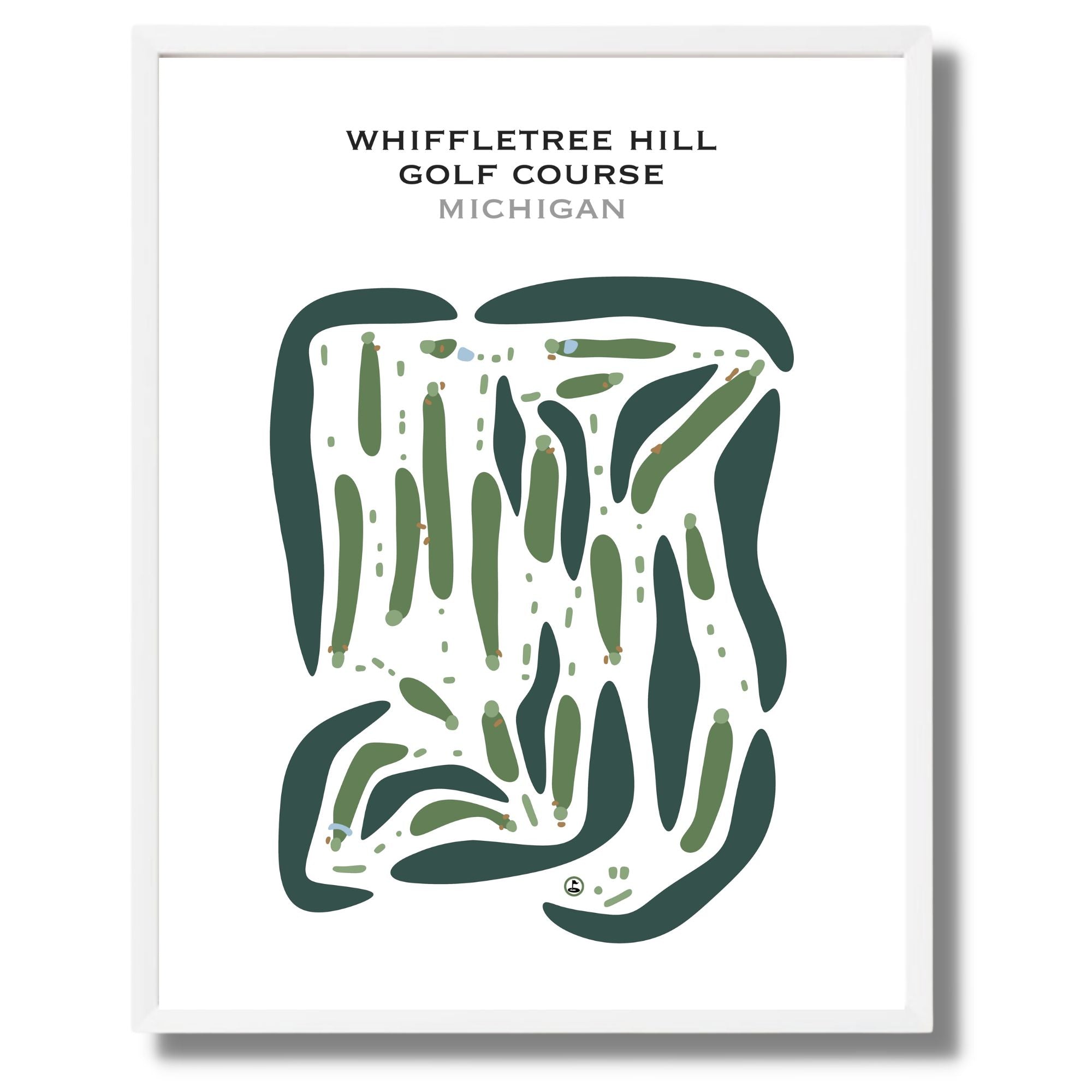 Whiffletree Hill Golf Course, Michigan - Printed Golf Courses