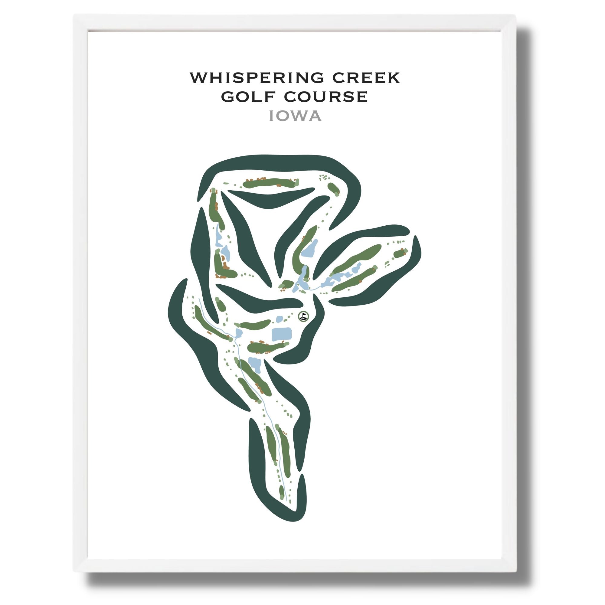 Whispering Creek Golf Course, Iowa - Printed Golf Courses