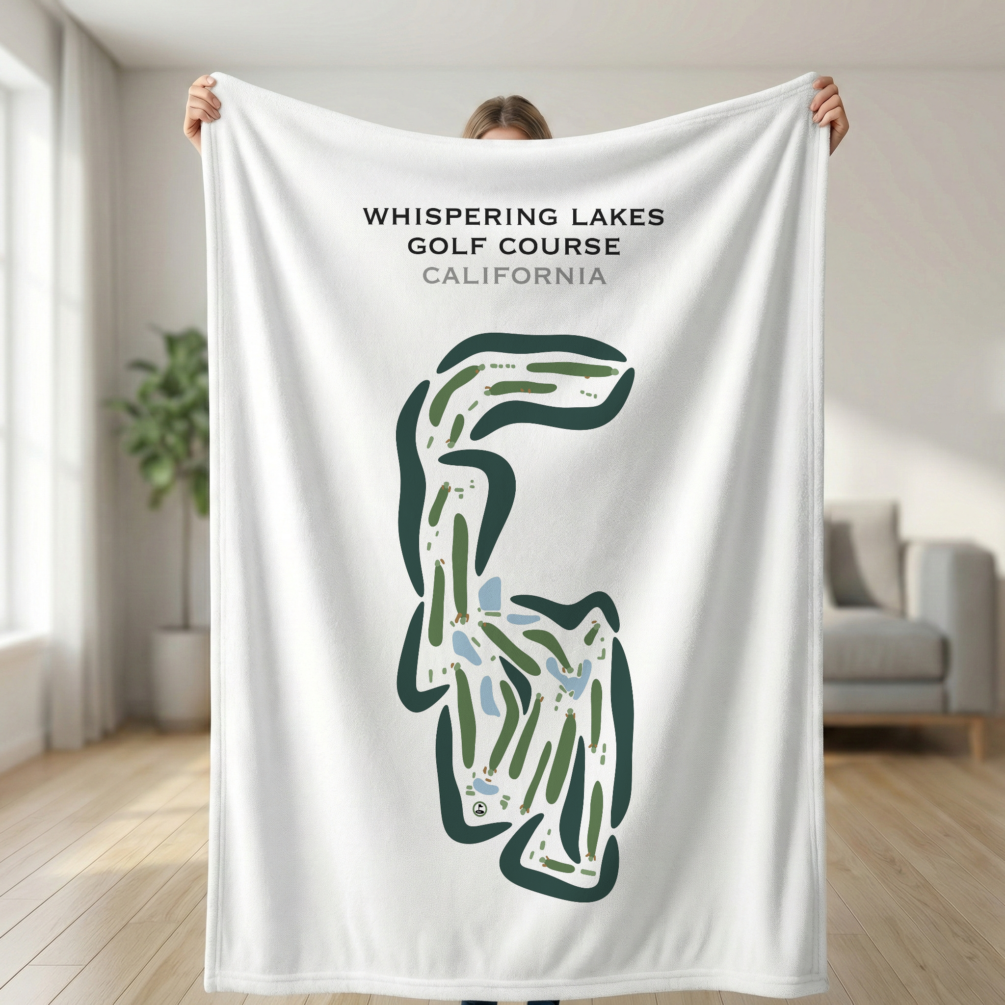 Whispering Lakes Golf Course, California - Printed Golf Courses