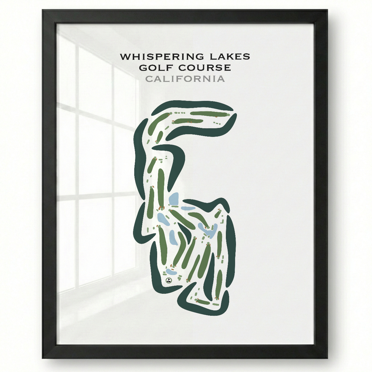 Whispering Lakes Golf Course, California - Printed Golf Courses