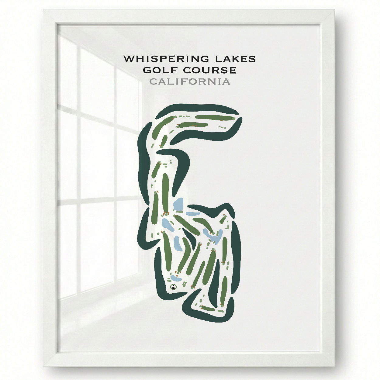 Whispering Lakes Golf Course, California - Printed Golf Courses