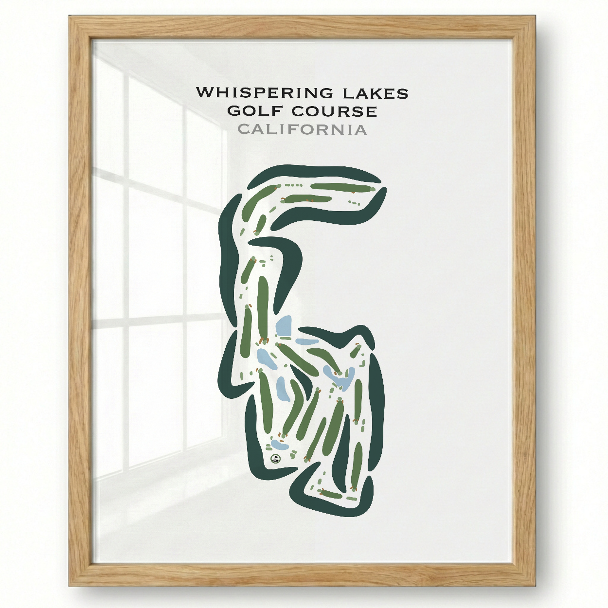Whispering Lakes Golf Course, California - Printed Golf Courses