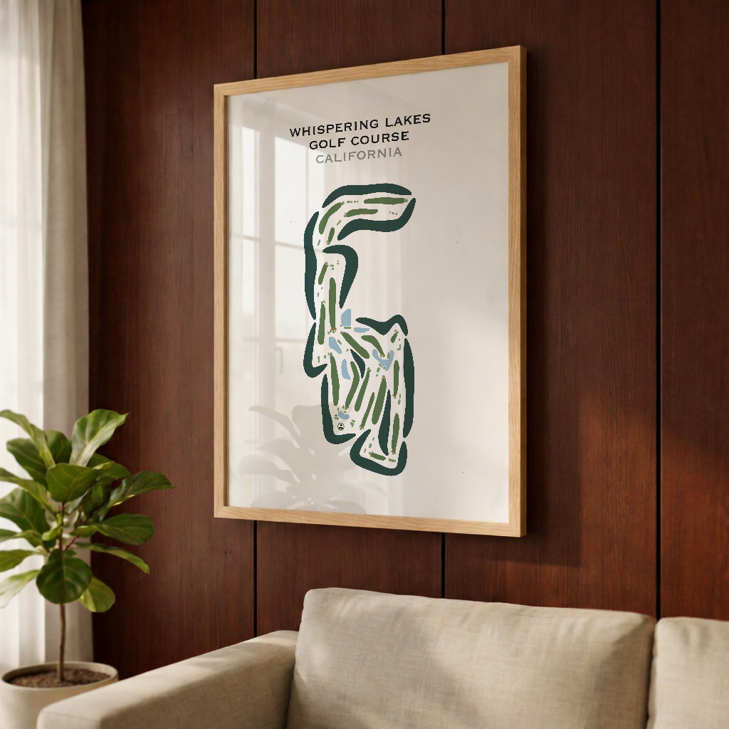 Whispering Lakes Golf Course, California - Printed Golf Courses