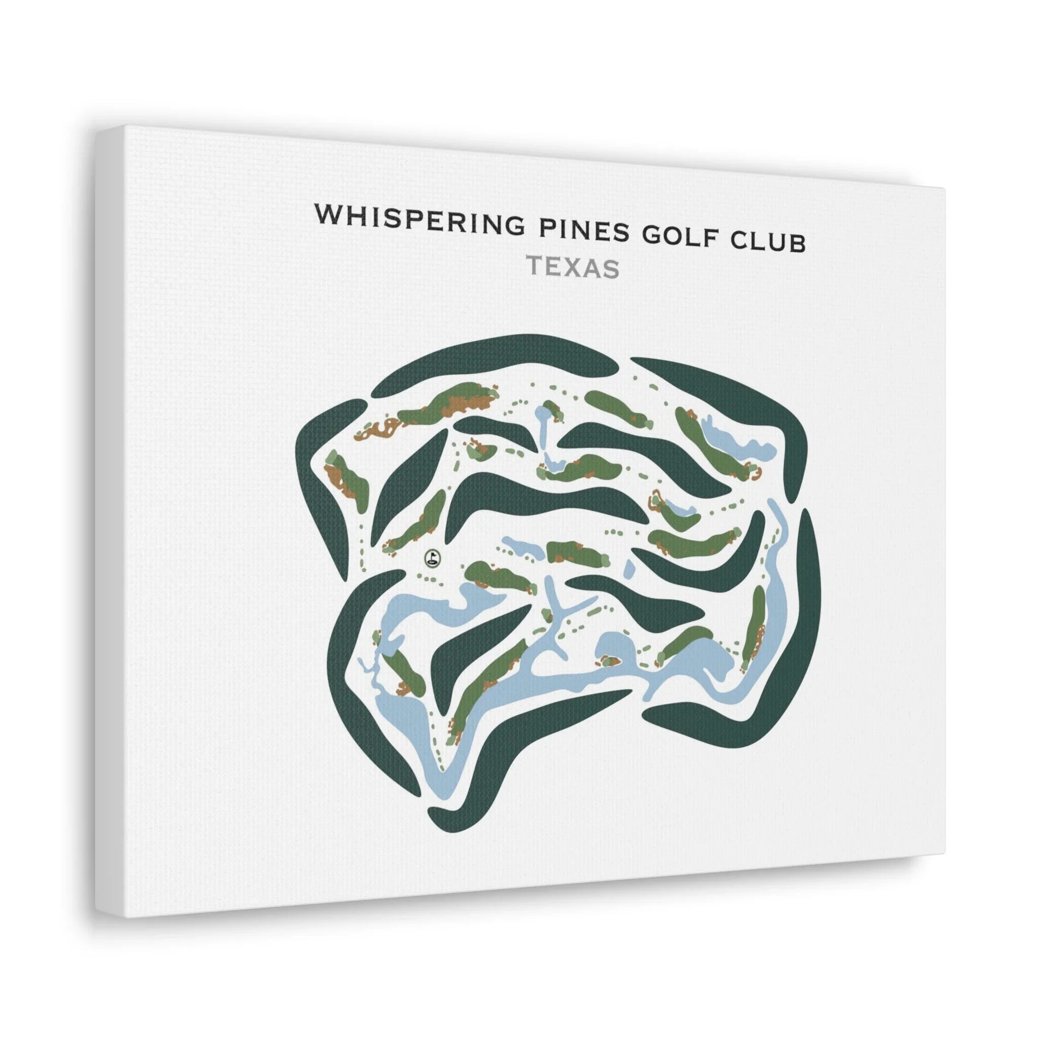 Whispering Pines Golf Club, Texas - Printed Golf Courses