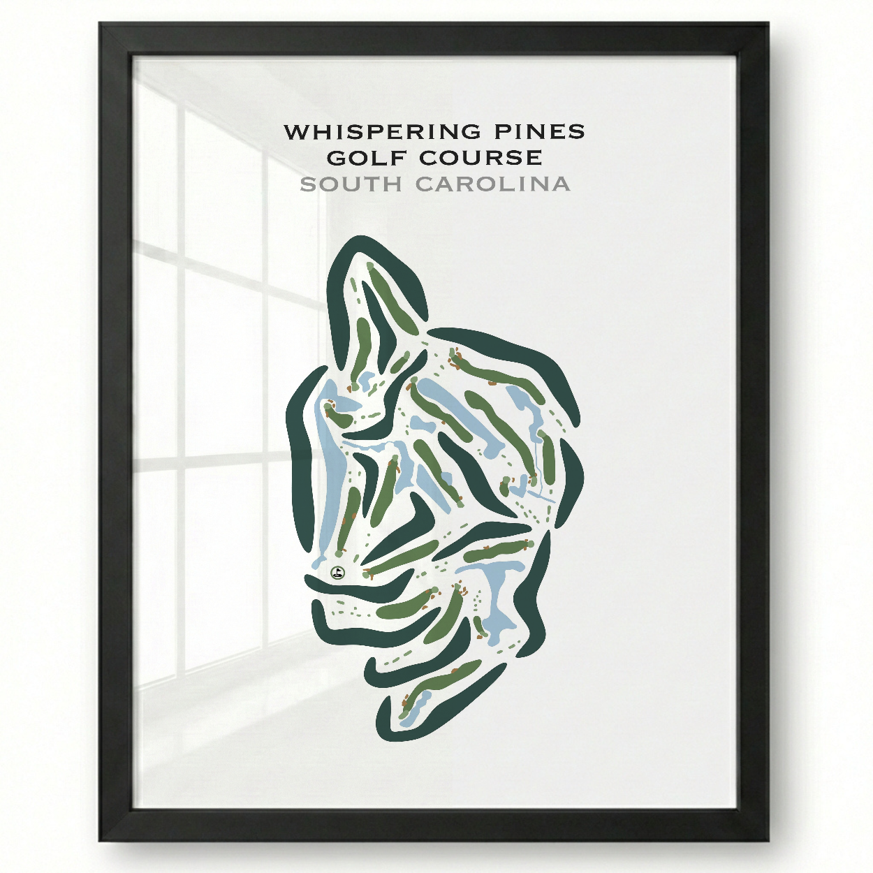 Whispering Pines Golf Course, South Carolina - Printed Golf Courses