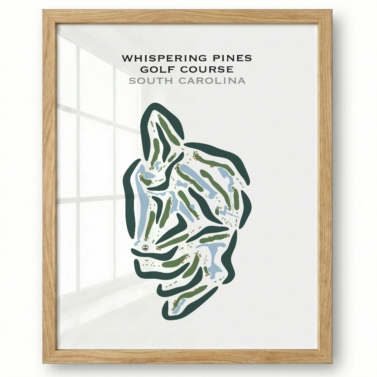 Whispering Pines Golf Course, South Carolina - Printed Golf Courses