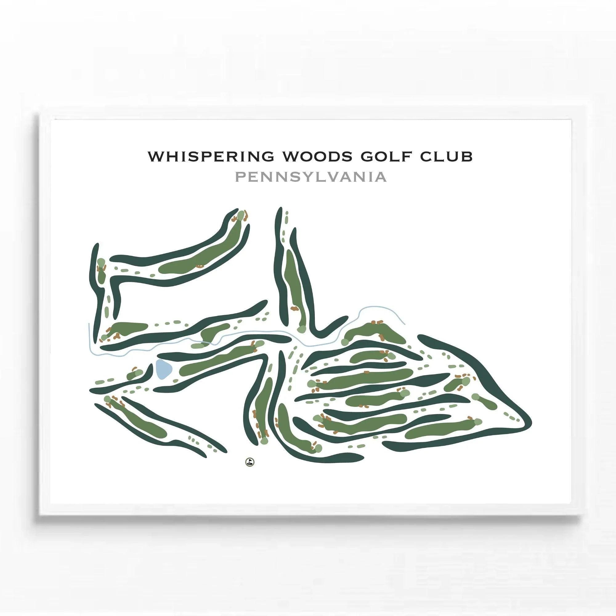 Whispering Woods Golf Club, Pennsylvania - Printed Golf Course