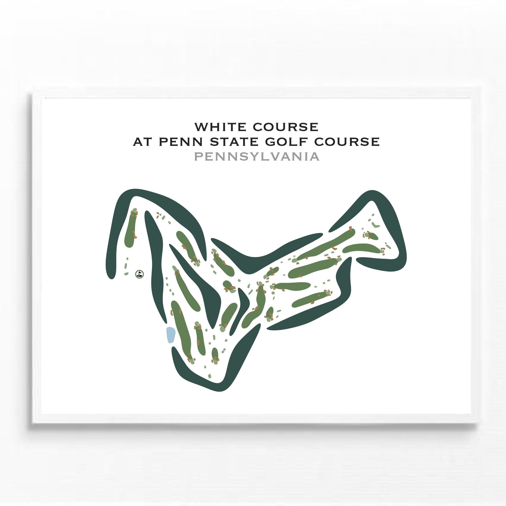 White Course at Penn State Golf Course, Pennsylvania - Printed Golf Courses