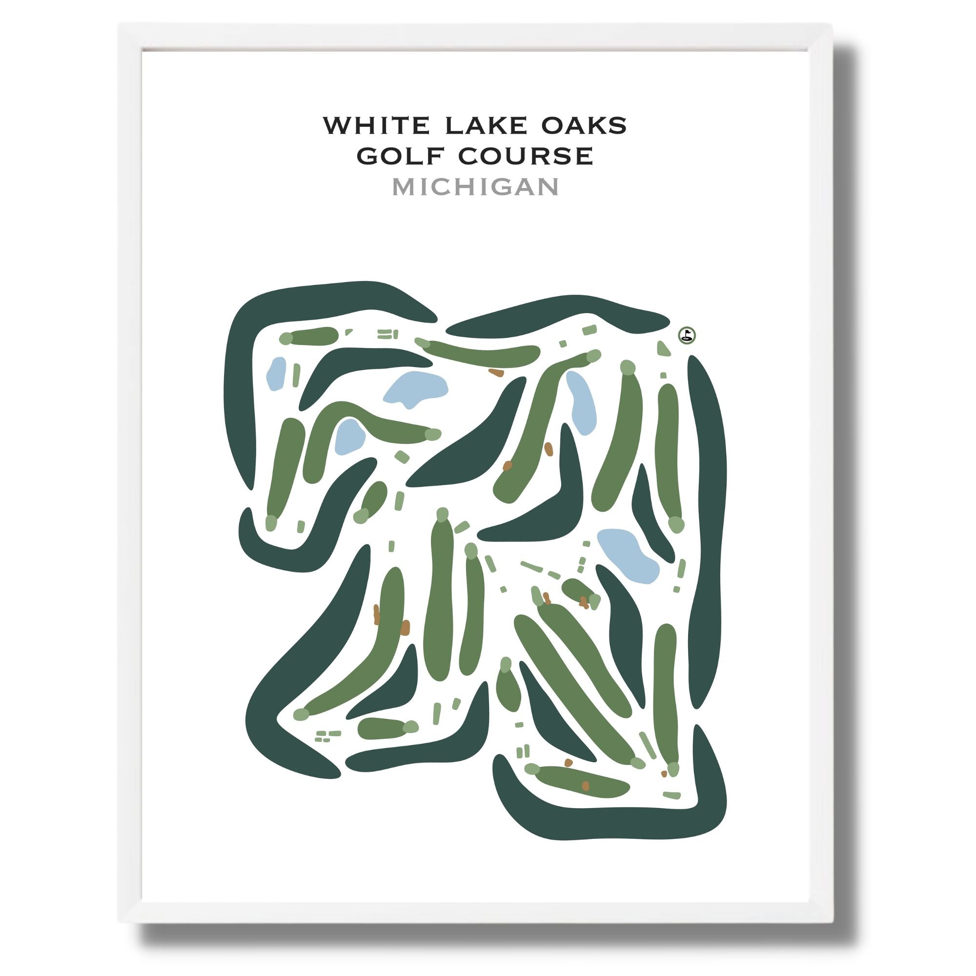 White Lake Oaks Golf Course, Michigan - Printed Golf Courses