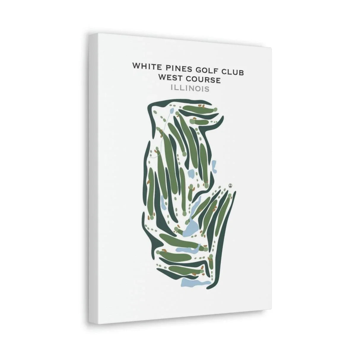 White Pines Golf Club West Course, Illinois - Printed Golf Courses