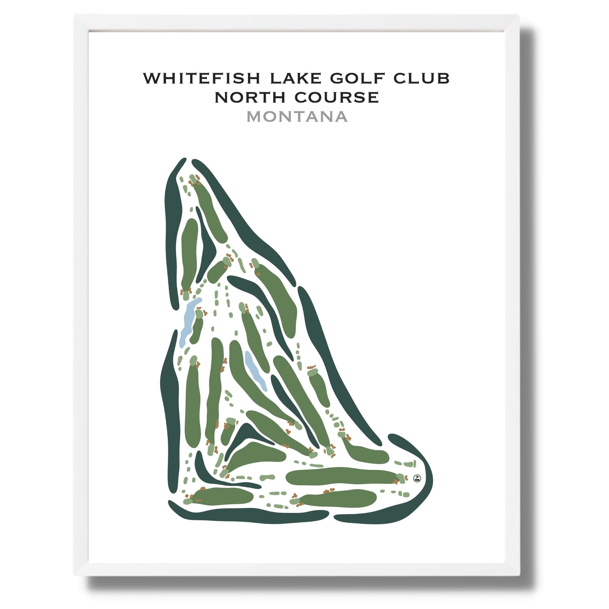 Whitefish Lake Golf Club-North course, Montana - Printed Golf Courses
