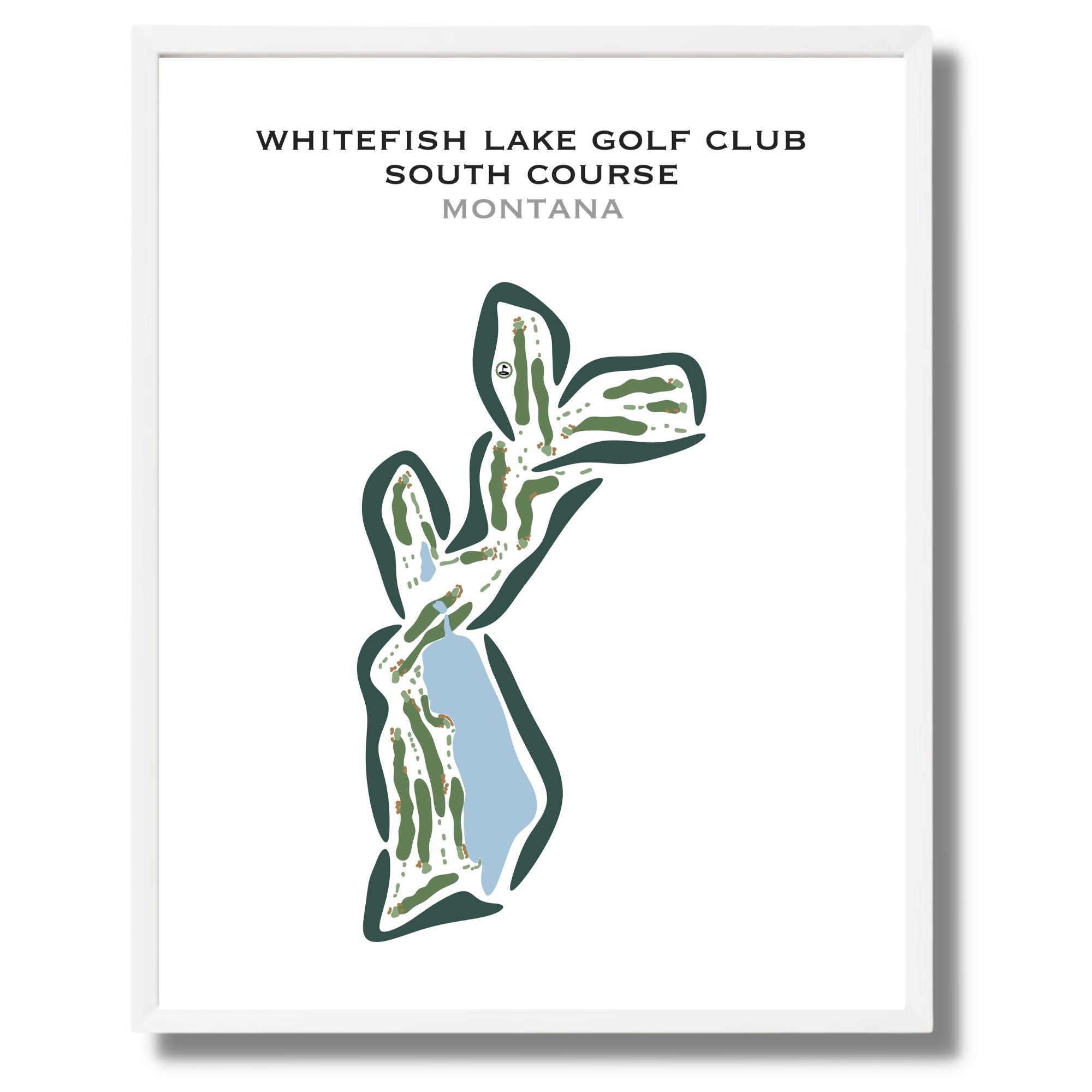 Whitefish Lake Golf Club - South Course, Montana - Printed Golf Courses