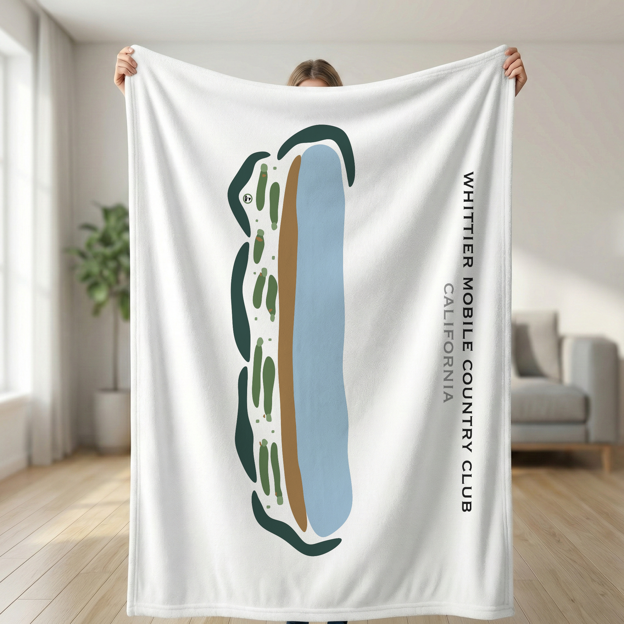 Whittier Mobile Country Club, California - Printed Golf Courses