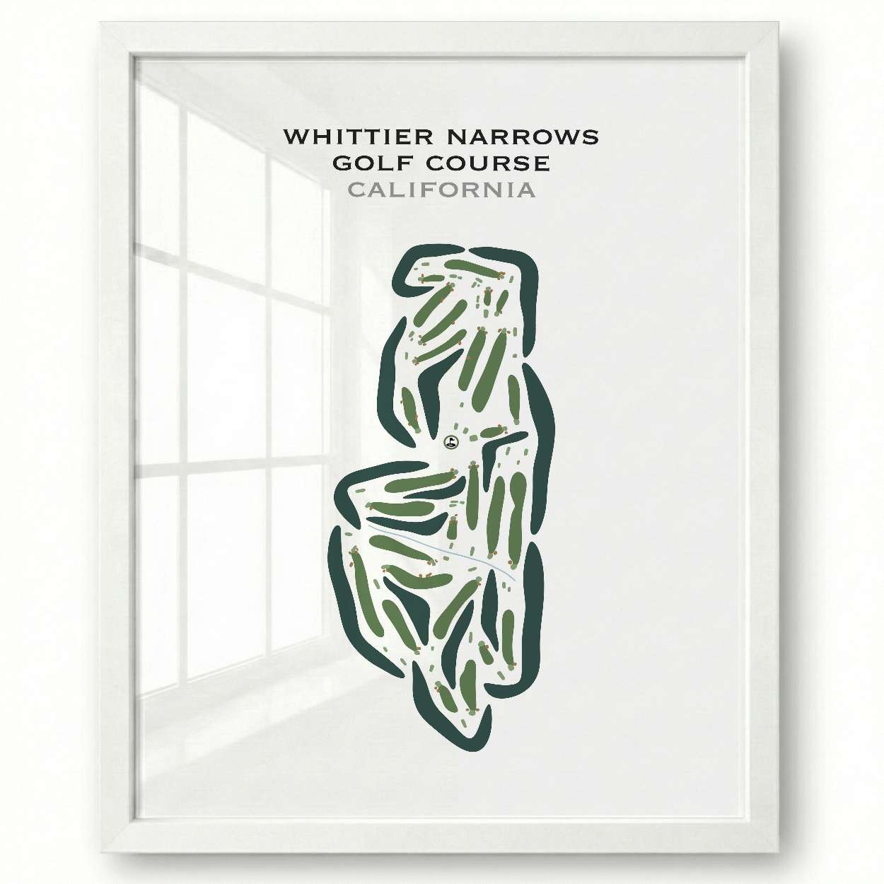 Whittier Narrows Golf Course, California - Printed Golf Courses