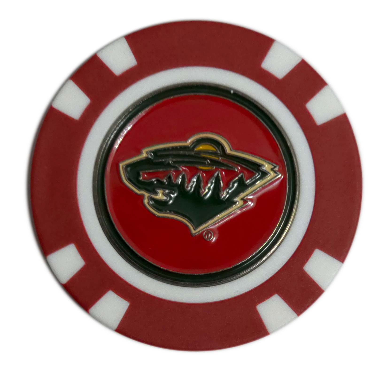 Officially Licensed Minnesota Wild Poker Chip Golf Ball Marker