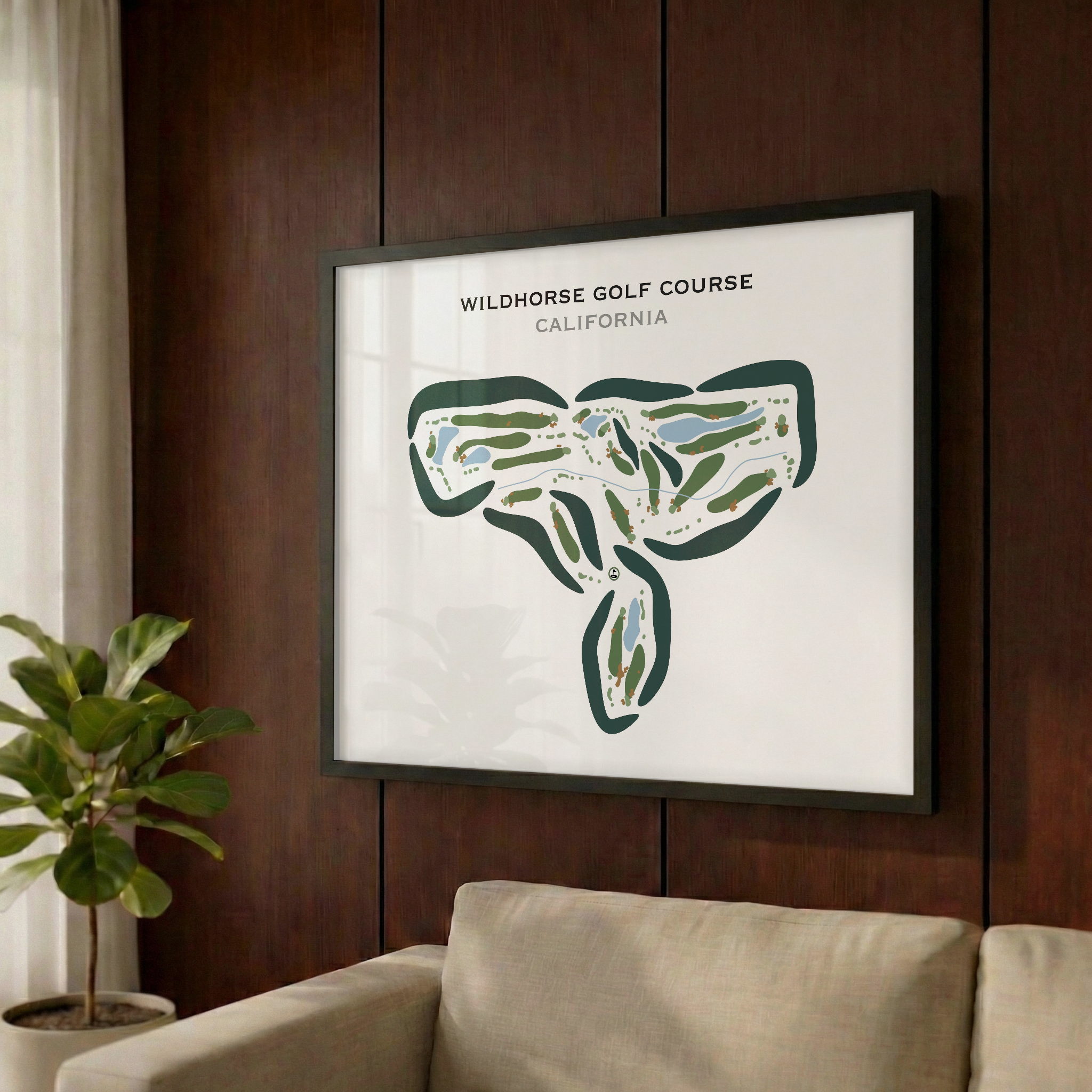 Wildhorse Golf Course, California - Printed Golf Courses