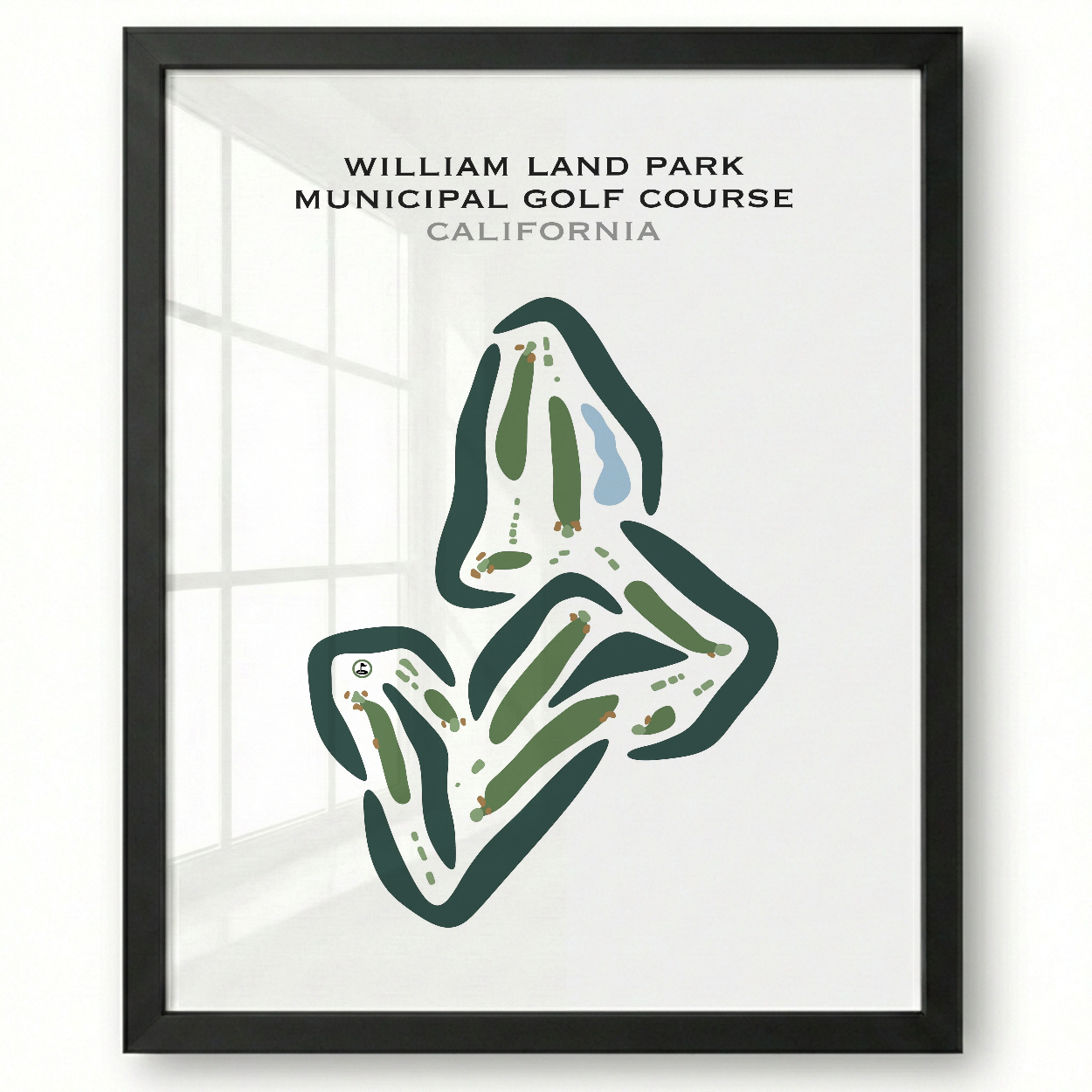 William Land Park Municipal Golf Course, California - Printed Golf Courses