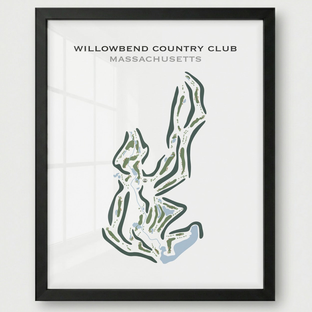 Willowbend Country Club, Massachusetts - Printed Golf Course