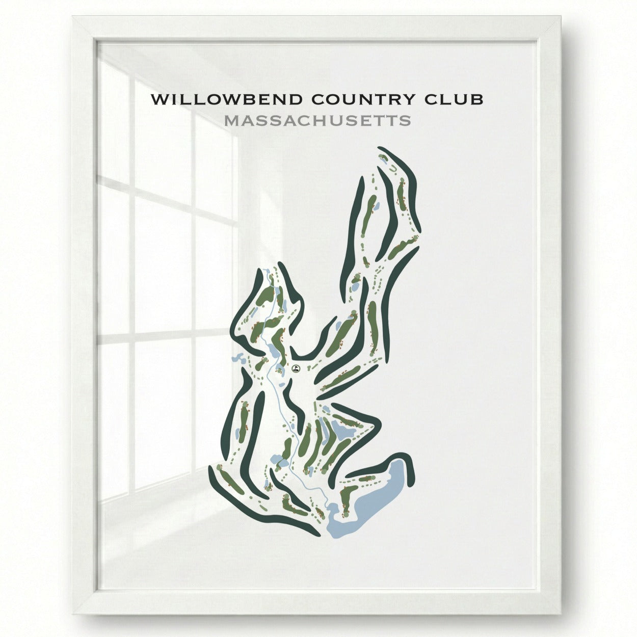 Willowbend Country Club, Massachusetts - Printed Golf Course