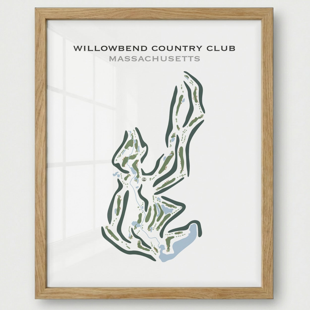 Willowbend Country Club, Massachusetts - Printed Golf Course