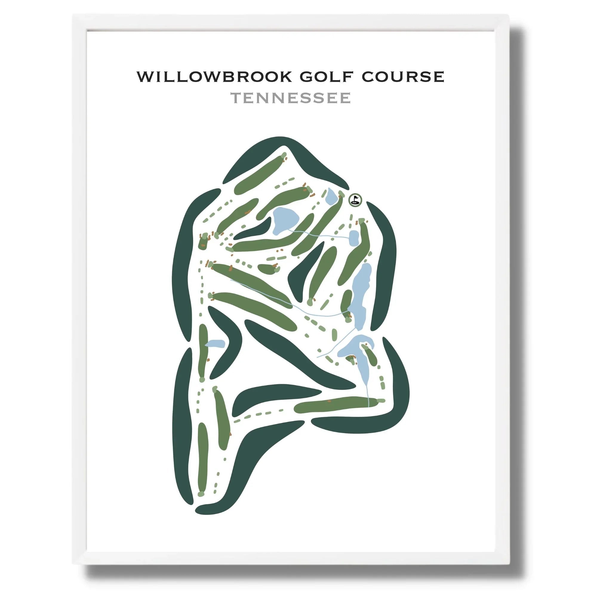 WillowBrook Golf Course, Tennessee - Printed Golf Courses
