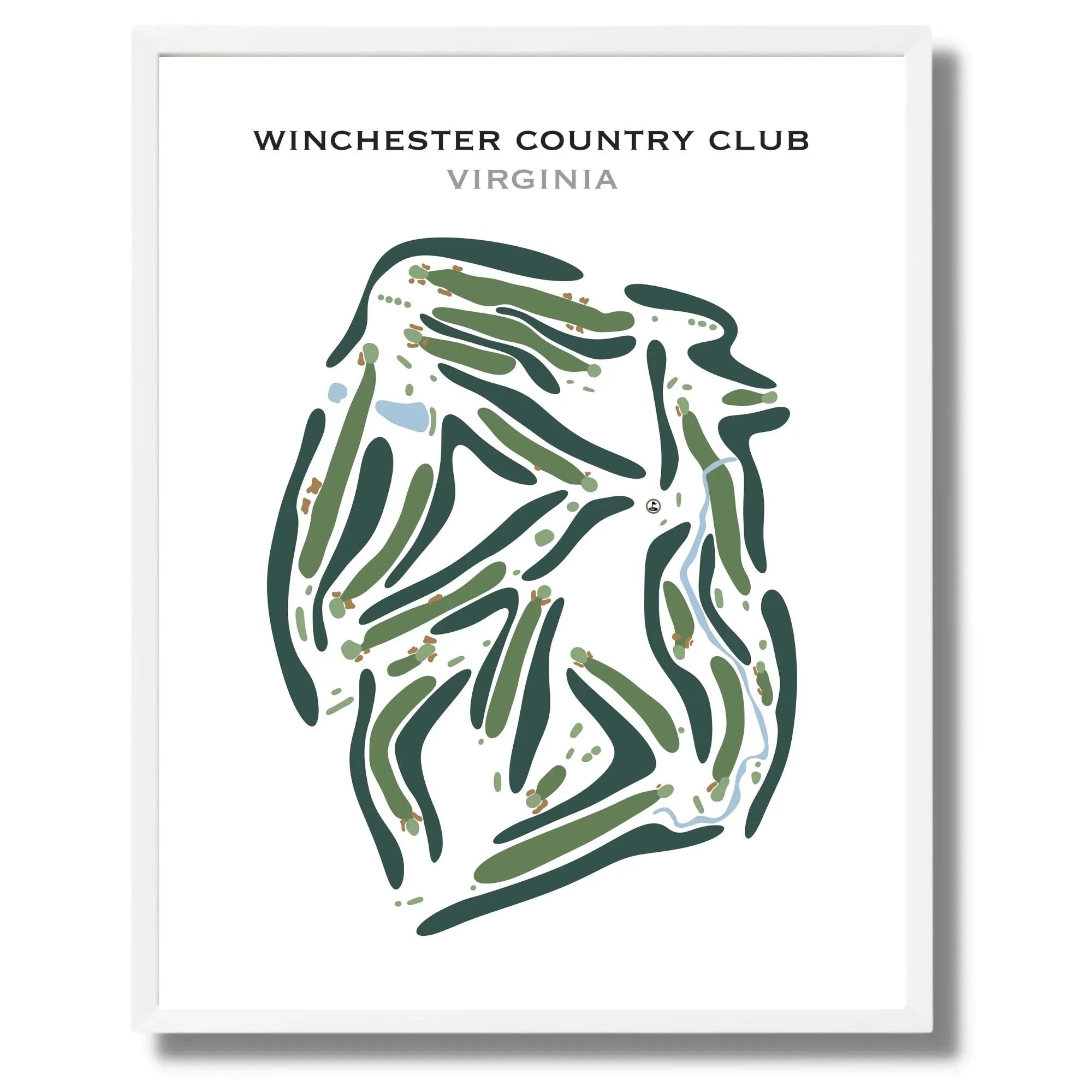 Winchester Country Club, Virginia - Printed Golf Course