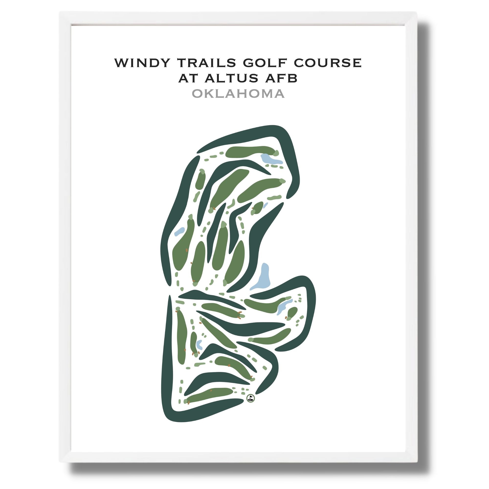 Windy Trails Golf Course at Altus AFB, Oklahoma - Printed Golf Courses