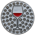 Red Wine Crystal Ball Marker & Hat Clip by ReadyGOLF