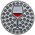 Red Wine Crystal Ball Marker & Hat Clip by ReadyGOLF